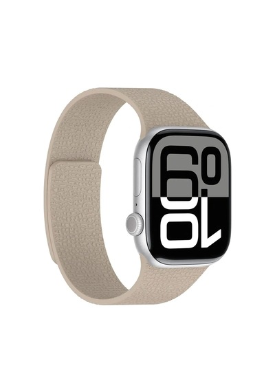 Apple Uyumlu  Watch  10 46mm Redclick Krd-136 Kabartma Desenli Mıknatıslı Silikon Kordon