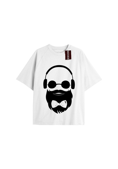 Tarzsokak Hediye Paketi Unisex Oversize Yazılı Tshirt Beyaz