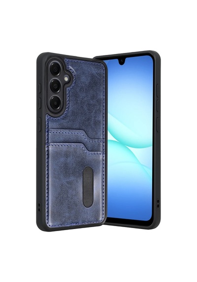 Newface - 982 - Samsung Uyumlu Galaxy A57 5g Sara Kartvizitli Deri Kılıf - Glblseme - - Lacivert