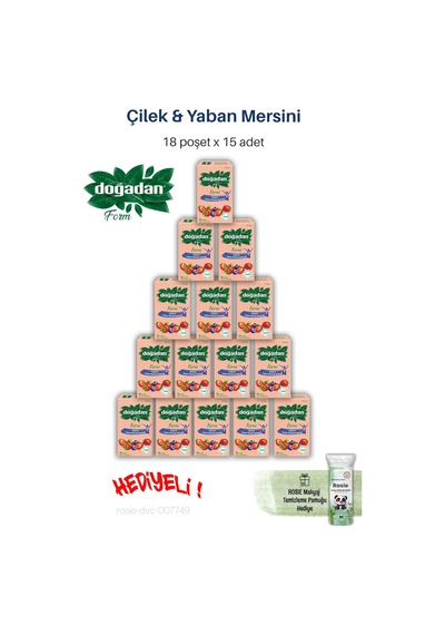 Doğadan 15 Paket Form Çilek & Yaban Mersini 18 Poşet Ve Rosıe