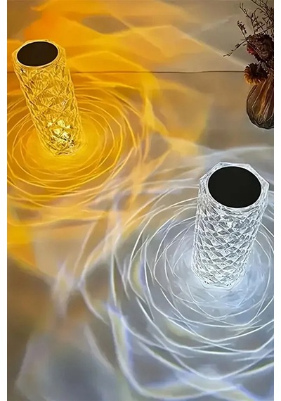 Kumandalı Ve Dokunmatik Kristal Masa Lambası Diamond Table Lamp Usb Charging Touch Lamp