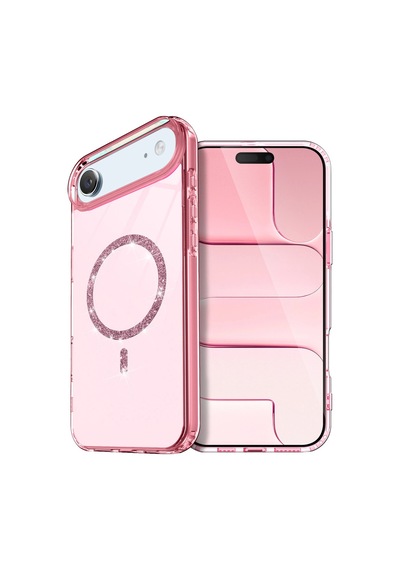 Apple Uyumlu iPhone 17 Air Live Diamond Magsafe Kapak - Pembe 0.2M-Çok Renkli