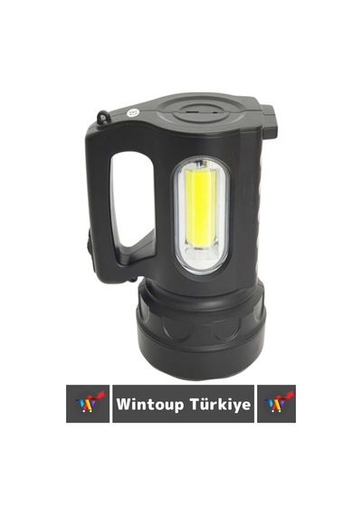 Premium Seri Uzun Ömürlü Kamp Avcı Deprem 3 Aydınlatma Modlu Şarjlı Beyaz Işık 900 Lümen El Feneri Çok Renkli