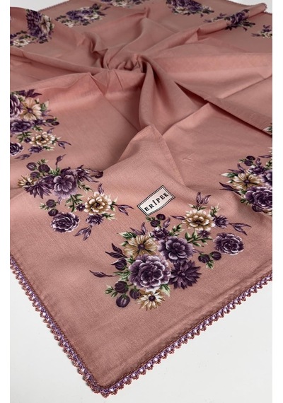 Eripek Oyalı Pamuk Yazma 6593 Pudra