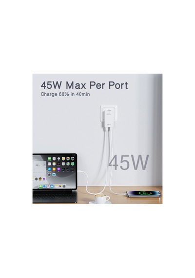 Hepu Hp-c35 45w Gan Ultra İnce 1,4 Cm Hızlı Şarj Adaptörü + Type-c Kablo