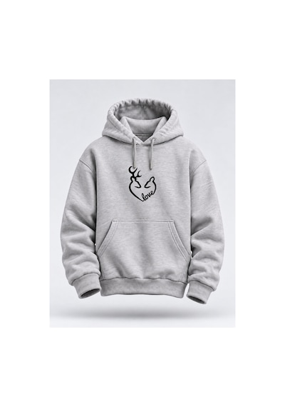 North Whiskers Geyik Love Baskılı Unisex Hoodie Sevgililer Günü Temalı Kapüşonlu Sweatshirt Gri - 930744533 Gri - 930744533 Gri North Whiskers Geyik Love Baskılı Unisex Hoodie Sevgililer Günü Temalı Kapüşonlu Sweatshirt Gri - 930744533 Gri - 930744533 Gri