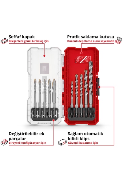 Einhell S-CASE 10 Parça Seramik Matkap Ucu Seti - 49051410
