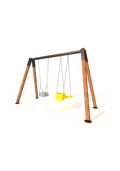 Ahşap Salıncak, İkili Park Salıncağı, Ebeveyn Ve Standart Tip Salıncak Koltuğu-582