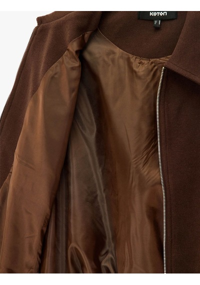Koton Bomber Kahverengi Kadın Ceket 7wak10146ek