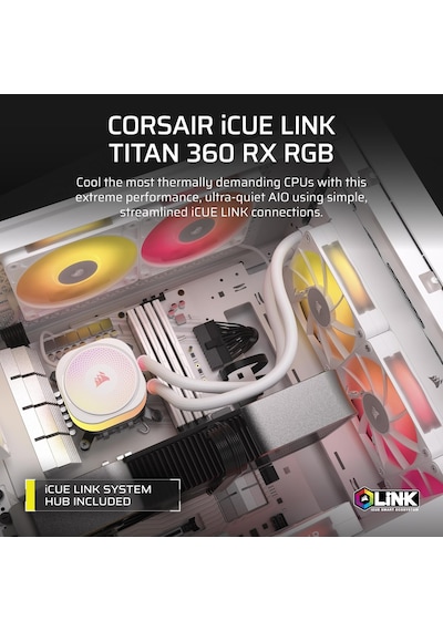 Tr İcue Lınk Tıtan 360 Rx Rgb Aıo 360mm İşlemci Soğutucusu - Beyaz Cw-9061021-ww Diğer