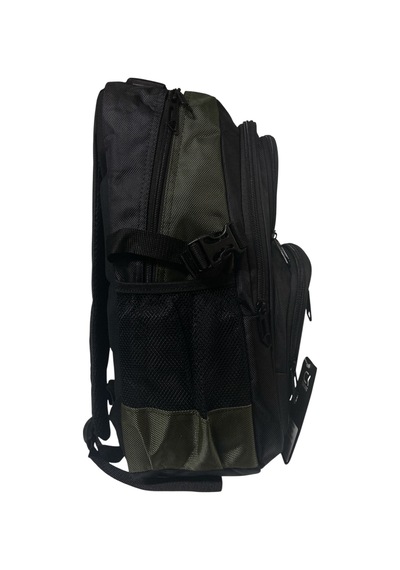 Cakard Su Geçirmez Kalın Ortopedik Çok Bölmeli Laptop Okul Gezi Seyahat Kamp Sırt Çantası Büyük 30x47cm Haki