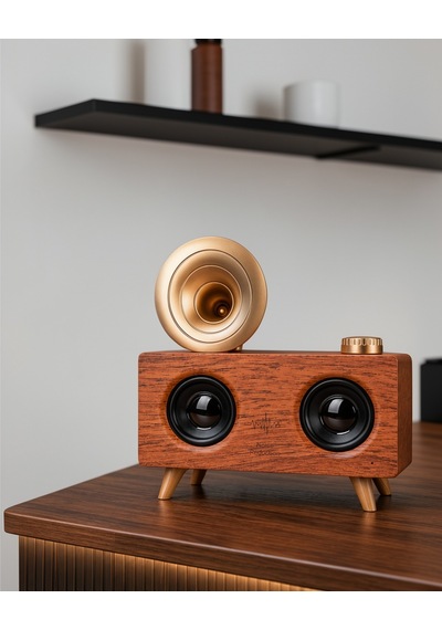 Gramafon Nostaljik Radyo Usb Tf Kart Aux Uuczzzb6speakerrrrr2-1