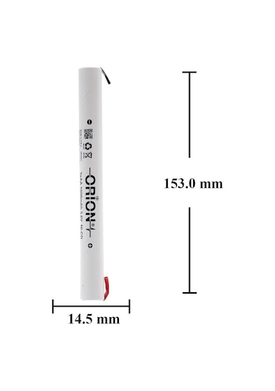 Orion 1000 mAh 3.6 V Ayaklı AA Ni-Cd Şarj Edilebilir Pil