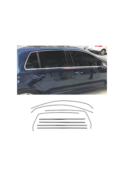 Volkswagen Golf 6 Krom Cam Çerçevesi 12 Parça Tam Tur 2009-2012