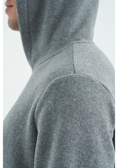 Air Jones Tommy Life Hern Gri Melanj Erkek Polar Sweatshirt - 88301 GRİ MELANJ