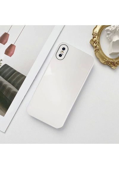 Apple Uyumlu iPhone X Parlak Cam Kamera Korumalı Telefon Kılıfı