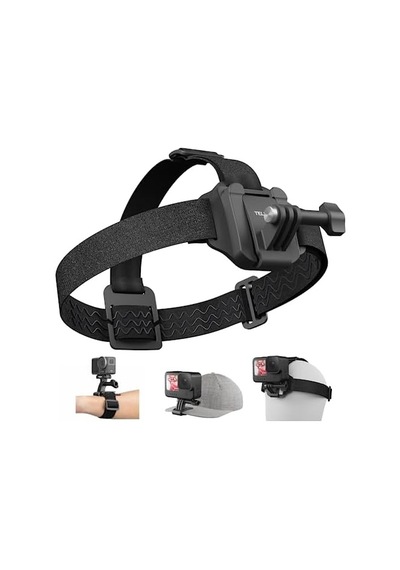 Adaptom Telesın Baş Kayışı Dağı Kapak Klipsli, Hızlı Çıkarma Baş Kemeri Dağı Gopro Hero 12/11/10/9/8/7/6/5, Fusion, Max, Djı Osmo Ve Çoğu Aksiyon Kamerasıyla Uyumlu