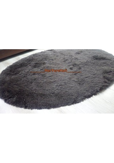 Doğuş Tavşan Tüyü Kahve 140 x 140Cm Yuvarlak Halı
