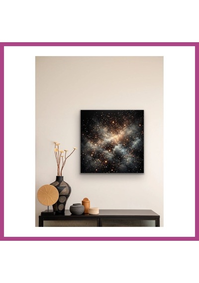 Gees Global Uzay Boşluğu Kanvas Tablo 60x60cm Gbzs Çok Renkli