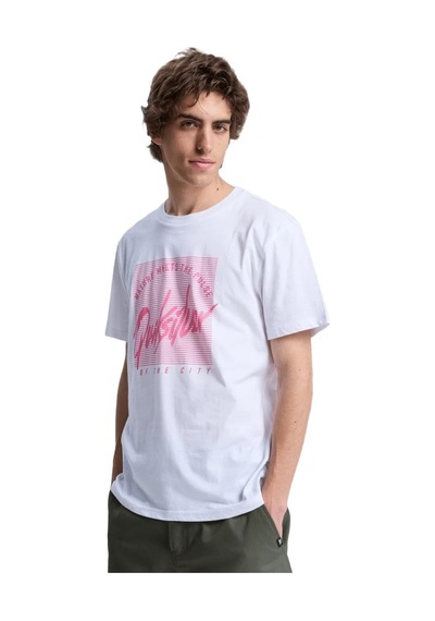 Quiksilver Retro Mood Erkek Tişört BEYAZ