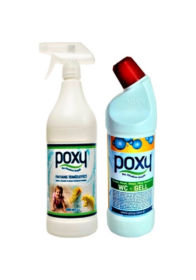 Poxy Fayans Temizleyici 1 L + Wc Gell 1 L