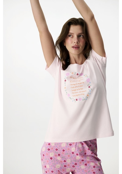 Penti Pembe Weekends Pamuklu Pantolon Pijama Takımı