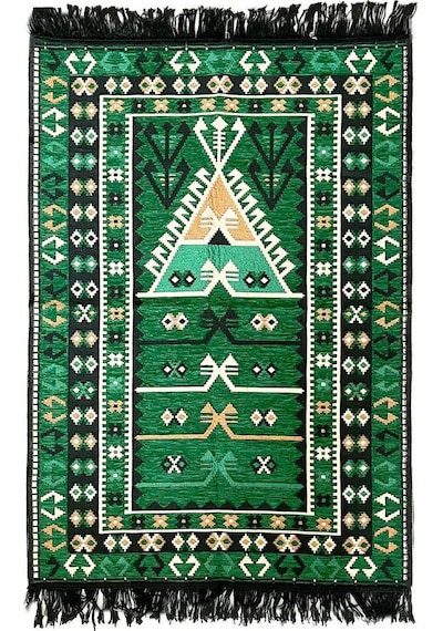 Shark Anadolu Seccade Kilim 13 Yeşil