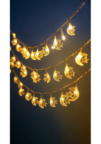 Ramazan Ayına Özel Ayyıldız Ramazan Led Işık 2metre Çok Renkli