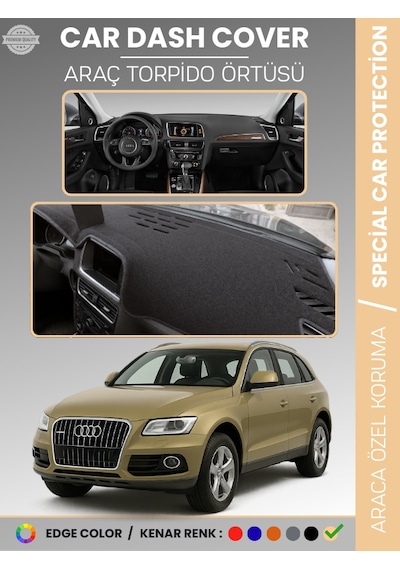 Audi Q5 2008-2017 Torpido Örtüsü Ön Göğüs Koruma Torpido Koruma Araca Özel Kaymaz Kolay Montaj - 842 Stiloto