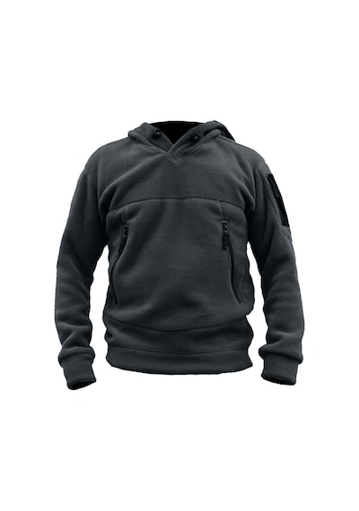 Genius Store 507539745 Kapşonlu Kombat Tactical 3 Cep Erkek Polar Füme