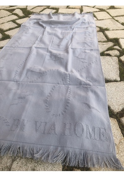 Plaj Havlusu Jakarlı 70x140 Cm Gri