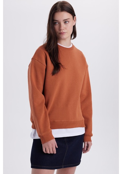 Tudors Kadın Oversize Geniş Kesim Pamuklu Bisiklet Yaka Kiremit Sweatshirt-39932 Kiremit Tudors Kadın Oversize Geniş Kesim Pamuklu Bisiklet Yaka Kiremit Sweatshirt-39932 Kiremit