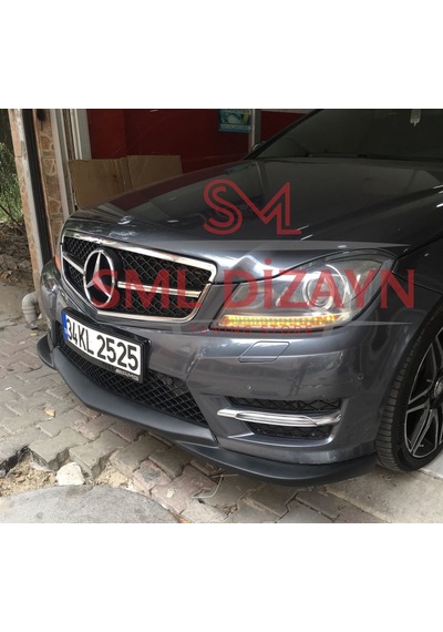 Mercedes W204 C180 Makyajlı Ön Ek Plastik - Tampon Eki - Karlık Lip