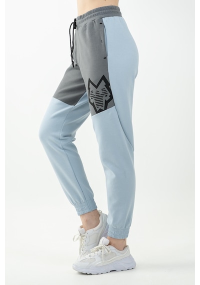 Maraton Sportswear Comfort Kadın Dönüşlü Paça Basic Sislimavi Pantolon 22028-sislimavi Açık Mavi