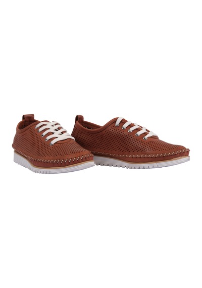 Napa Shoes Kadın Bağcıklı Delikli Rahat Taban Hafif Casual Ayakkabı Napa-60l Taba