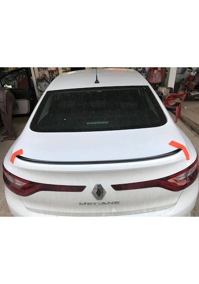 Renault Megane 4 Sedan Kasa Bagaj Üstü Spoiler Piano Black-Beyaz Parlak Siyah N11.2968