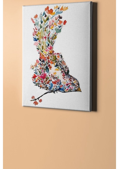 Webstyle Sayılarla Boyama Seti Kasnaklı Çiçekten Kuş 40 X 50 Cm