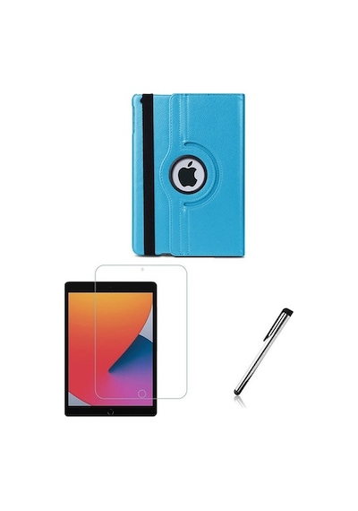 Apple Uyumlu iPad, 7.Nesil Dönerli Tablet Kılıfı + Ekran Koruyucu +Tablet Kalem