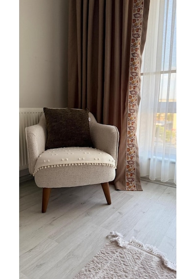 Diletto Takım Oturma Yerini Kapatan Ve Berjer Örtüsü 70x95 Cm Ve 90 X 200 Ekru Bir Tekli , Bir Üçlü Ekru Özel