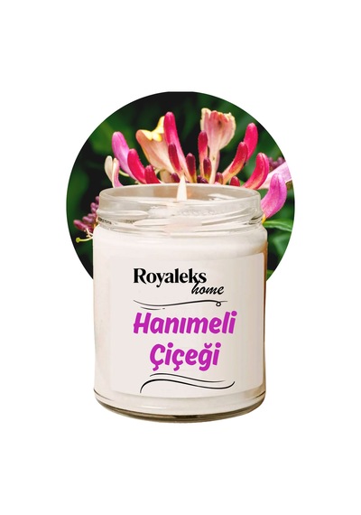 Doğal Özel Seri Kokulu Dekoratif Kavanoz Mum 210 Cc - Hanımeli Esansı - Ryl Çok Renkli