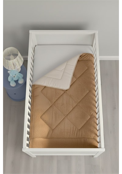 Lüks Welsoft Bebek Yorganı 100x150 Cm Çift Taraflı Kullanım Kuzu Tüyü Yumuşaklığı