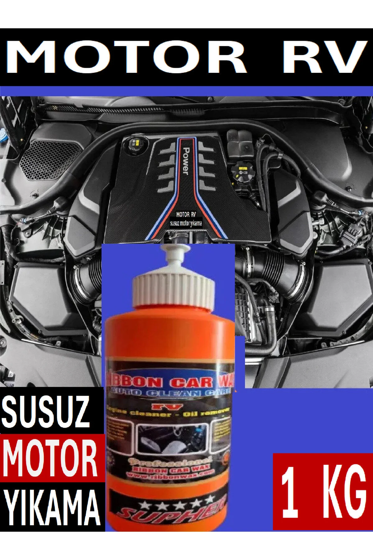 Motor Rv Susuz Motor Yıkama Temizleme Temizleyici Sıvısı 1 Kg