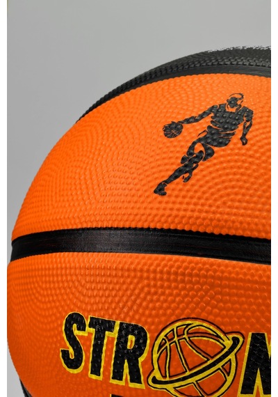 Telvesse Strong Basketbol Topu Pompalı Full Kauçuk Dayanıklı Deep Channel Kabartma No:7 B12 Turuncu
