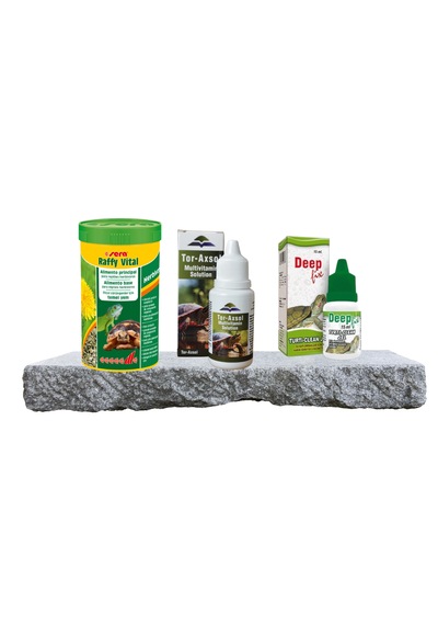 Purecanpati Sera Raffy Vital Kara Kaplumbağa Yemi + Tor-axsol Vitamin + Deepfix Kabuk Koruyucu Seti