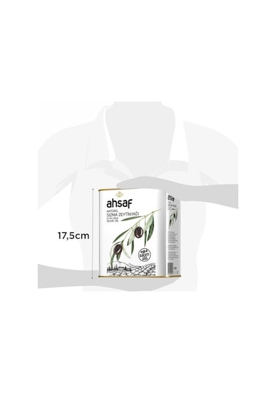 Ahsaf Soğuk Sıkım Natürel Sızma Zeytinyağı 3 x 2 L