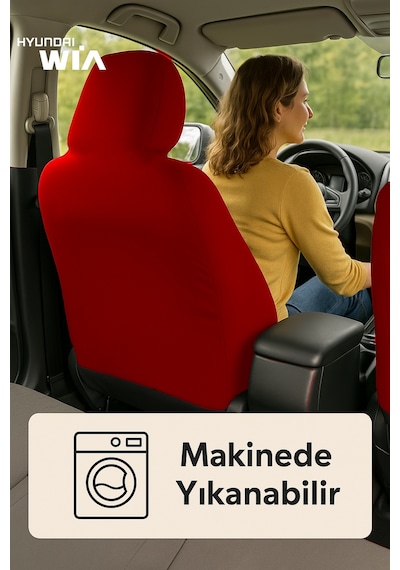 Her Mevsim Rahatlik Sunan Hyundai Elantra İle Uyumlu Oto Koltuk Kılıfı İle Aracınızda Kırmızı