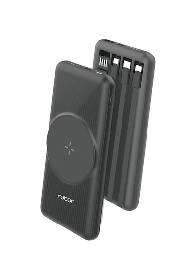 Robor R712 Taşınabilir 10.000 Mah Powerbank - Entegre Kablolu Ve Kablosuz Şarj 30.000 Mah