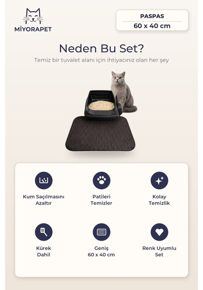 Açık Kedi Tuvaleti Paspas Kürek-siyah