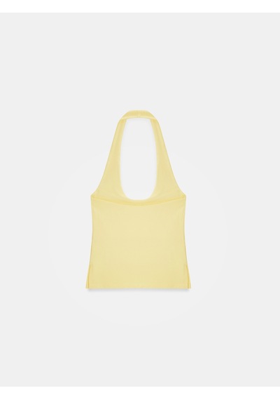 Dilvin 32726 Halter Yaka Top-sarı