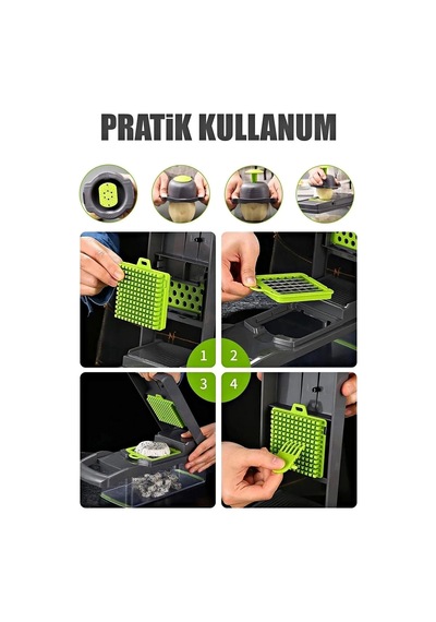 Patates Sebze Küp Rende Doğrayıcı Dicer Mandolin Dilimleyici Jülyen Kesici Mutfak Chopper Rnd109 Çok Renkli